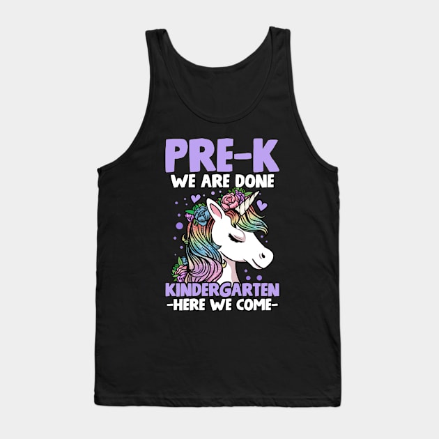 Pre-K Last Day of School Graduation Unicorn Tank Top by CreativeGiftShop